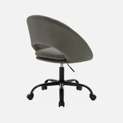 Silla de oficina de terciopelo con ruedas