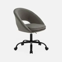 Silla de oficina de terciopelo con ruedas