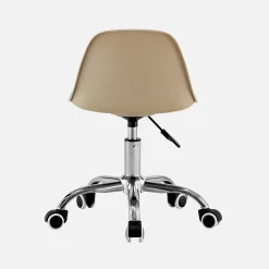 Silla de oficina infantil con ruedas ajustable, base cromada