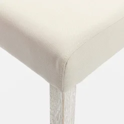 Silla de tela con patas de madera, set de 4