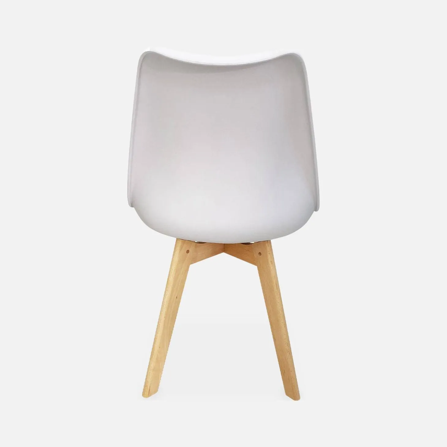Silla escandinava con patas de madera de haya, set de 4