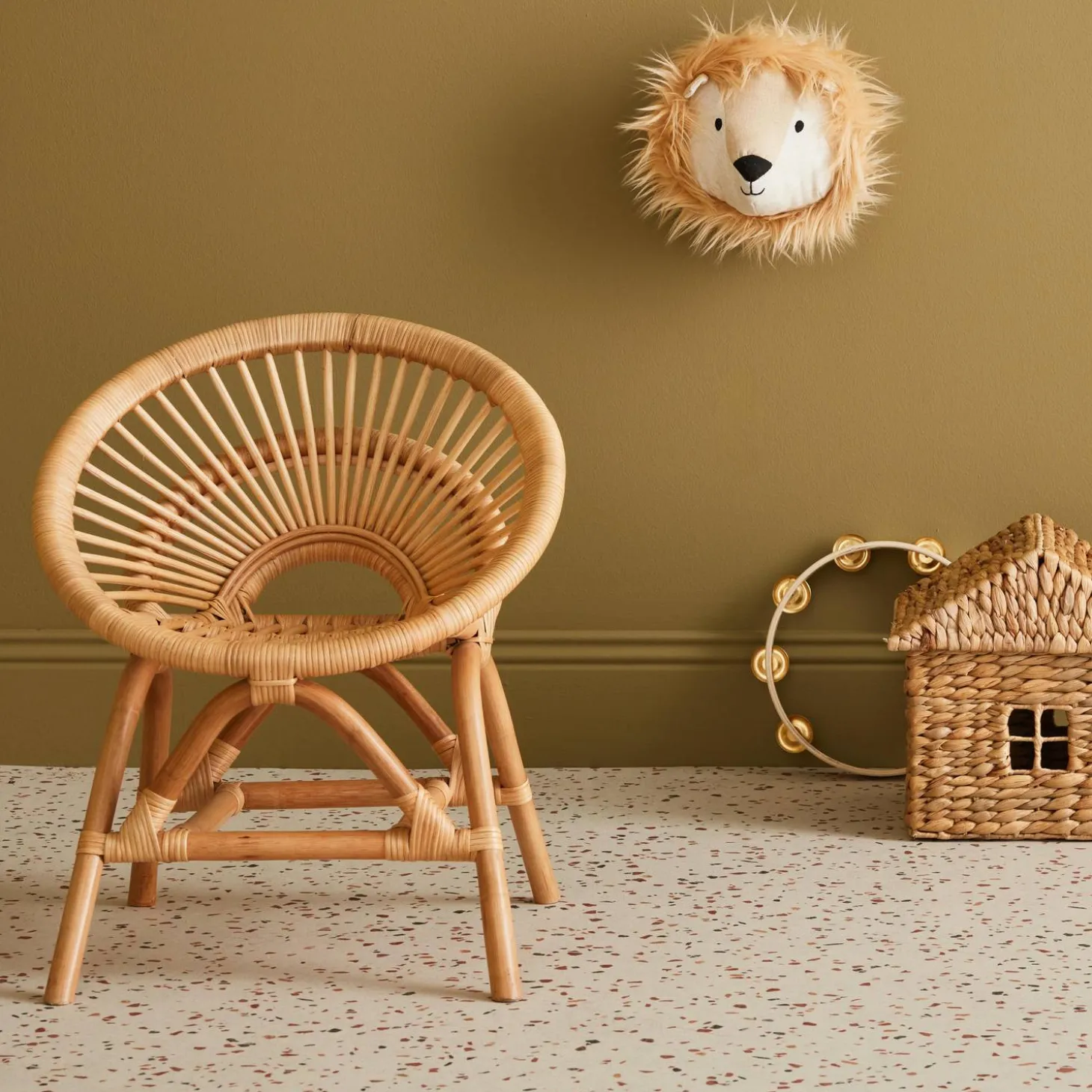 Silla infantil de ratán