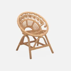 Silla infantil de ratán