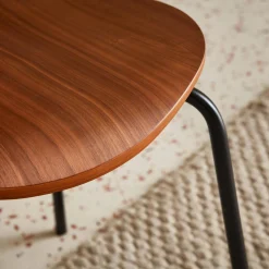Sillas apilables retro, madera y contrachapado, set de 4