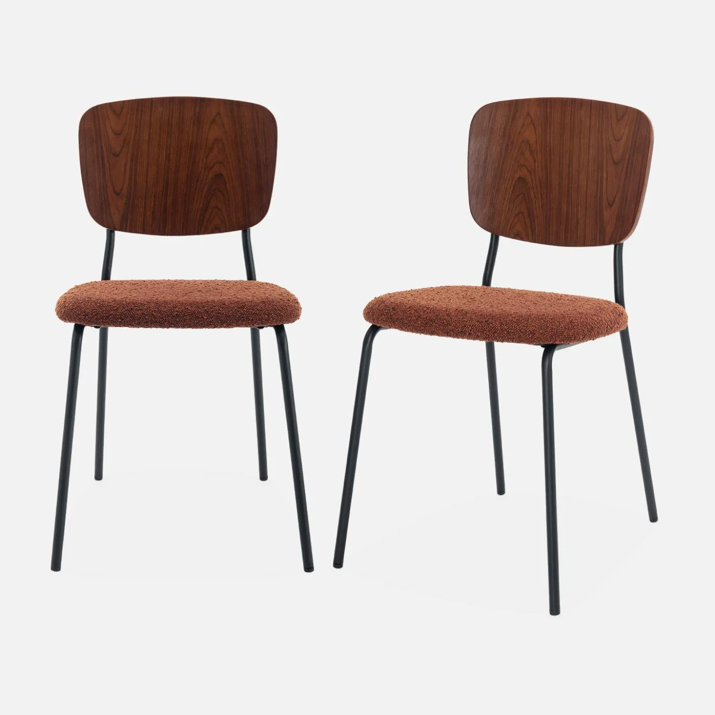 Sillas loop texturizada, set de 2