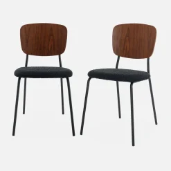 Sillas loop texturizada, set de 2