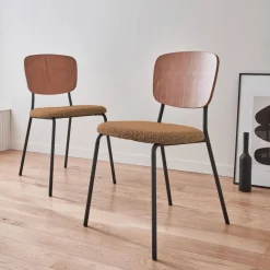 Sillas loop texturizada, set de 2