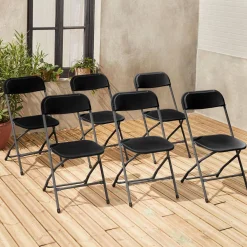 Sillas plegables para eventos, set de 6