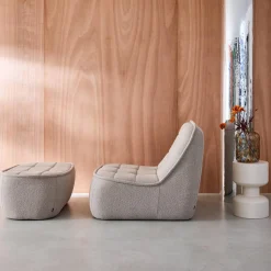 Sillón borreguito con reposapiés