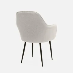 Sillón borreguito con patas de metal, set de 4