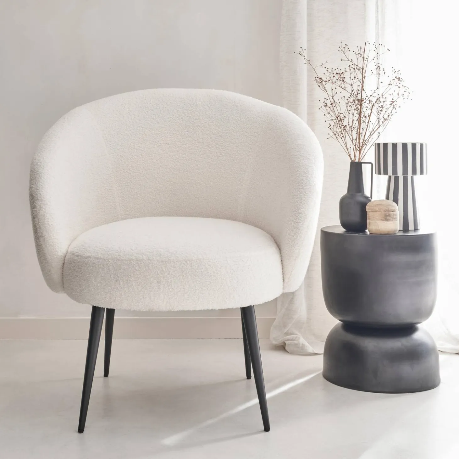 Sillón borreguito de diseño acogedor