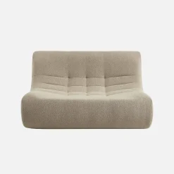 Sillón borreguito texturizada, 2 plazas