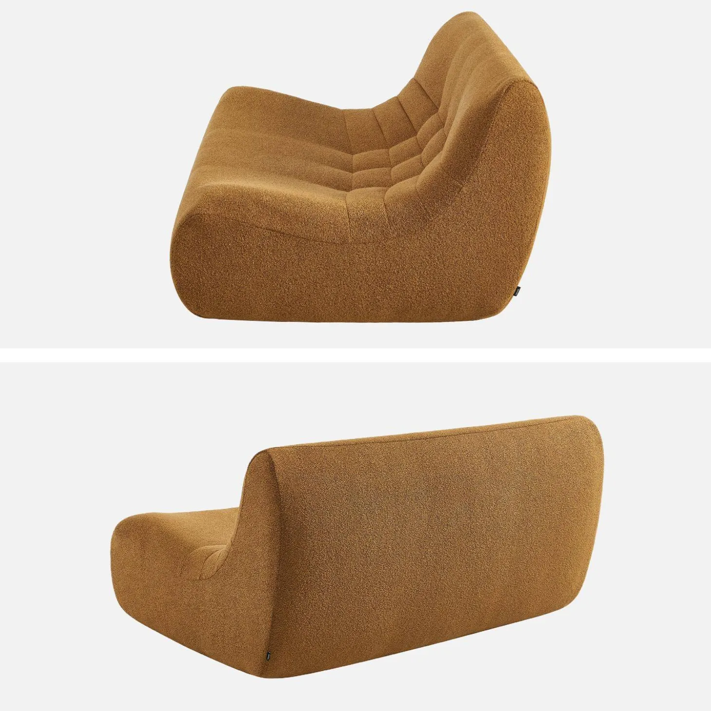 Sillón borreguito texturizada, 2 plazas