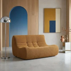 Sillón borreguito texturizada, 2 plazas