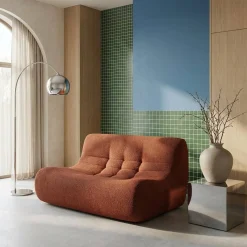 Sillón borreguito texturizada, 2 plazas
