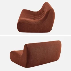 Sillón borreguito texturizada, 2 plazas