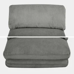 Sillón convertible de pana gruesa