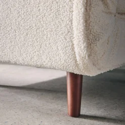 Sillón convertible borreguito base de madera, 1 plaza