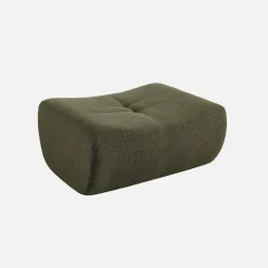 Sillón de borreguito texturizada con reposapiés