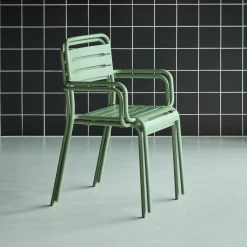 Sillón de jardín bistró de acero, set de 2