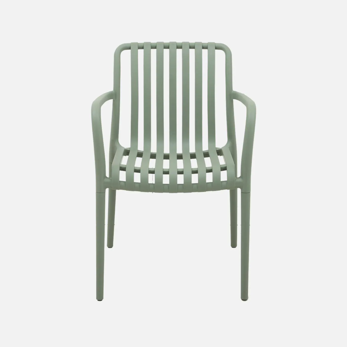 Sillón de jardín con diseño lineal, set de 4