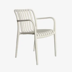 Sillón de jardín con diseño lineal, set de 4