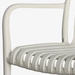 Sillón de jardín con diseño lineal, set de 4