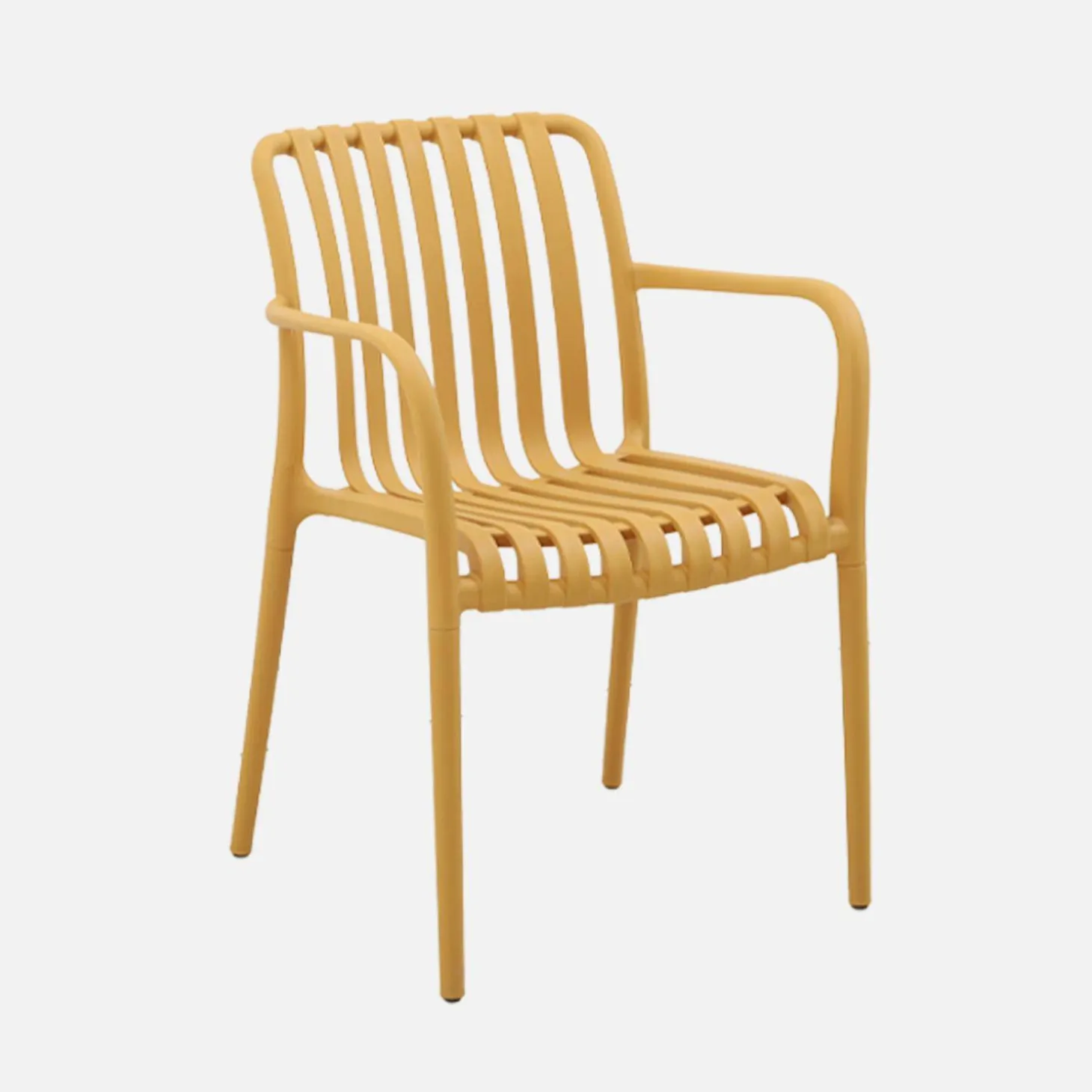 Sillón de jardín con diseño lineal, set de 4