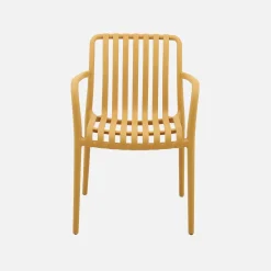 Sillón de jardín con diseño lineal, set de 4