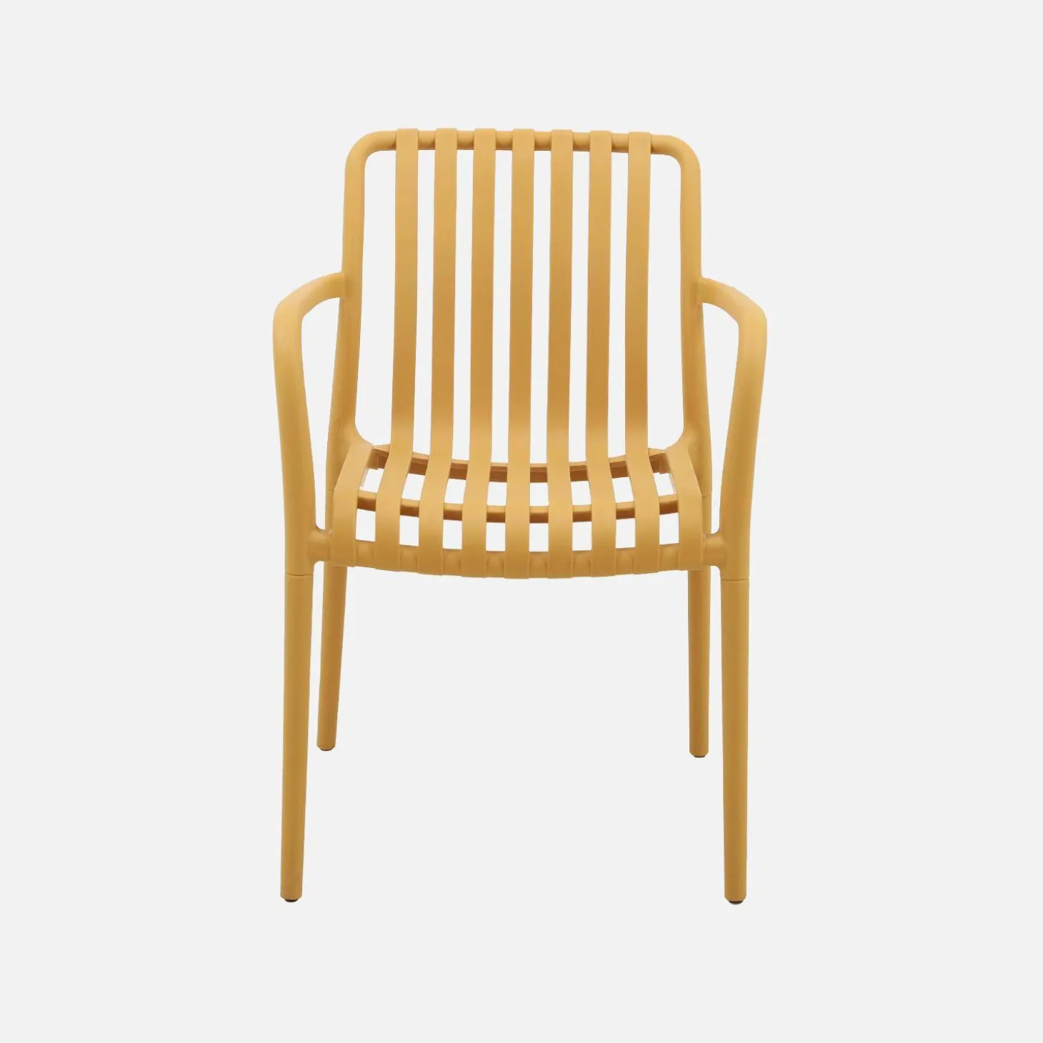 Sillón de jardín con diseño lineal, set de 4