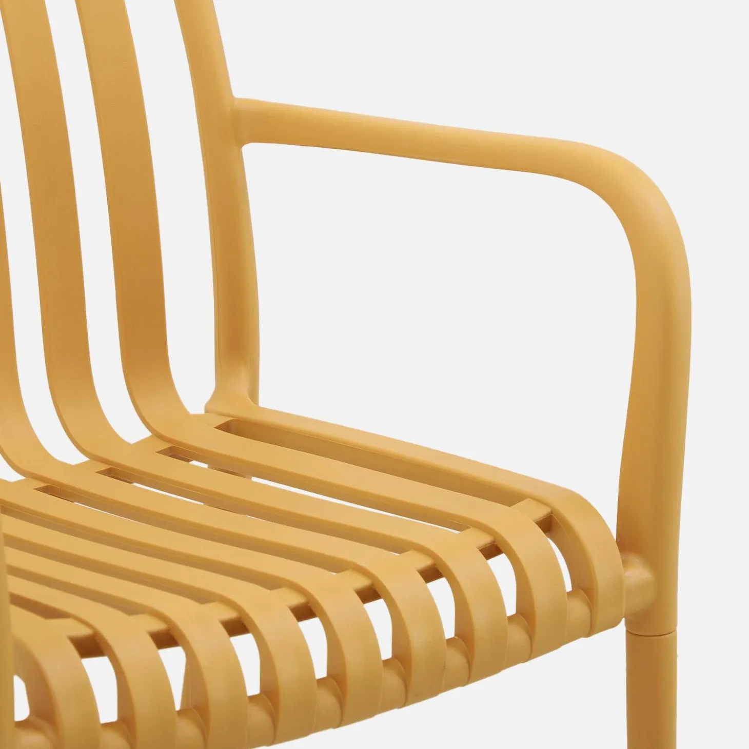 Sillón de jardín con diseño lineal, set de 4