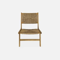 Sillón de jardín de madera y resina, set de 2