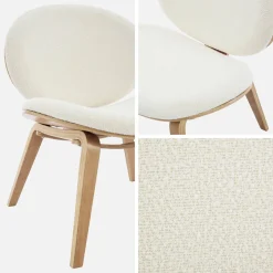 Sillón de madera curvada y borreguito