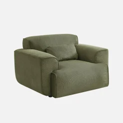 Sillón de pana con cojín