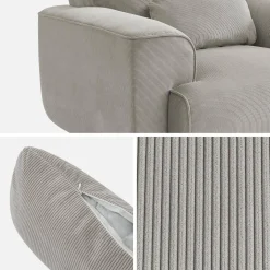 Sillón de pana con cojín