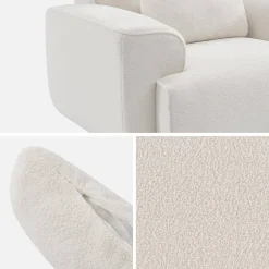 Sillón de tela borreguito con cojín incluido