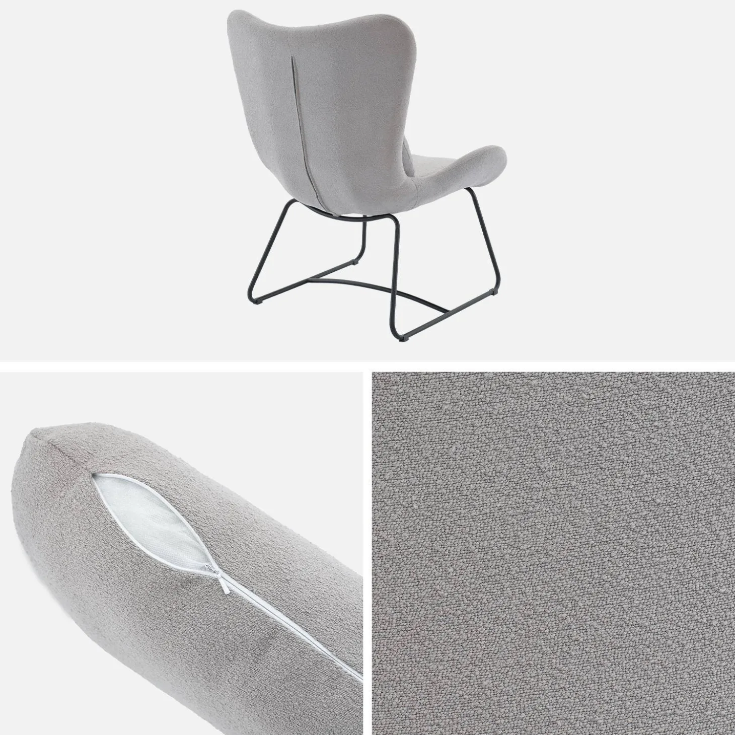 Sillón de tela con cojín