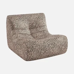 Sillón de tela leopardo