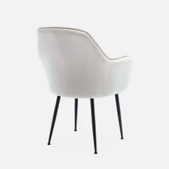 Sillón de terciopelo con patas de metal