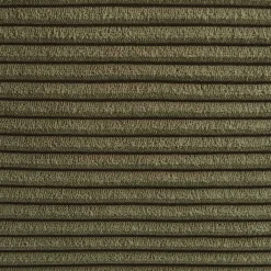 Sillón de terciopelo de pana fina con reposapiés
