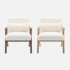 Sillón escandinavo, madera de hevea teñida en nogal