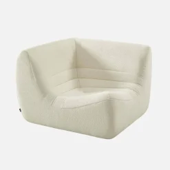 Sillón esquinero de borreguito texturizado