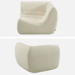 Sillón esquinero de borreguito texturizado