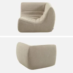 Sillón esquinero de borreguito texturizado