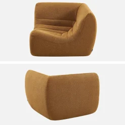 Sillón esquinero de borreguito texturizado
