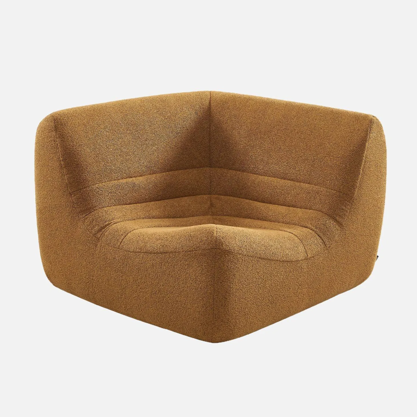 Sillón esquinero de borreguito texturizado