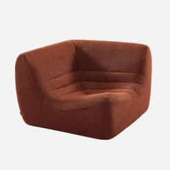Sillón esquinero de borreguito texturizado