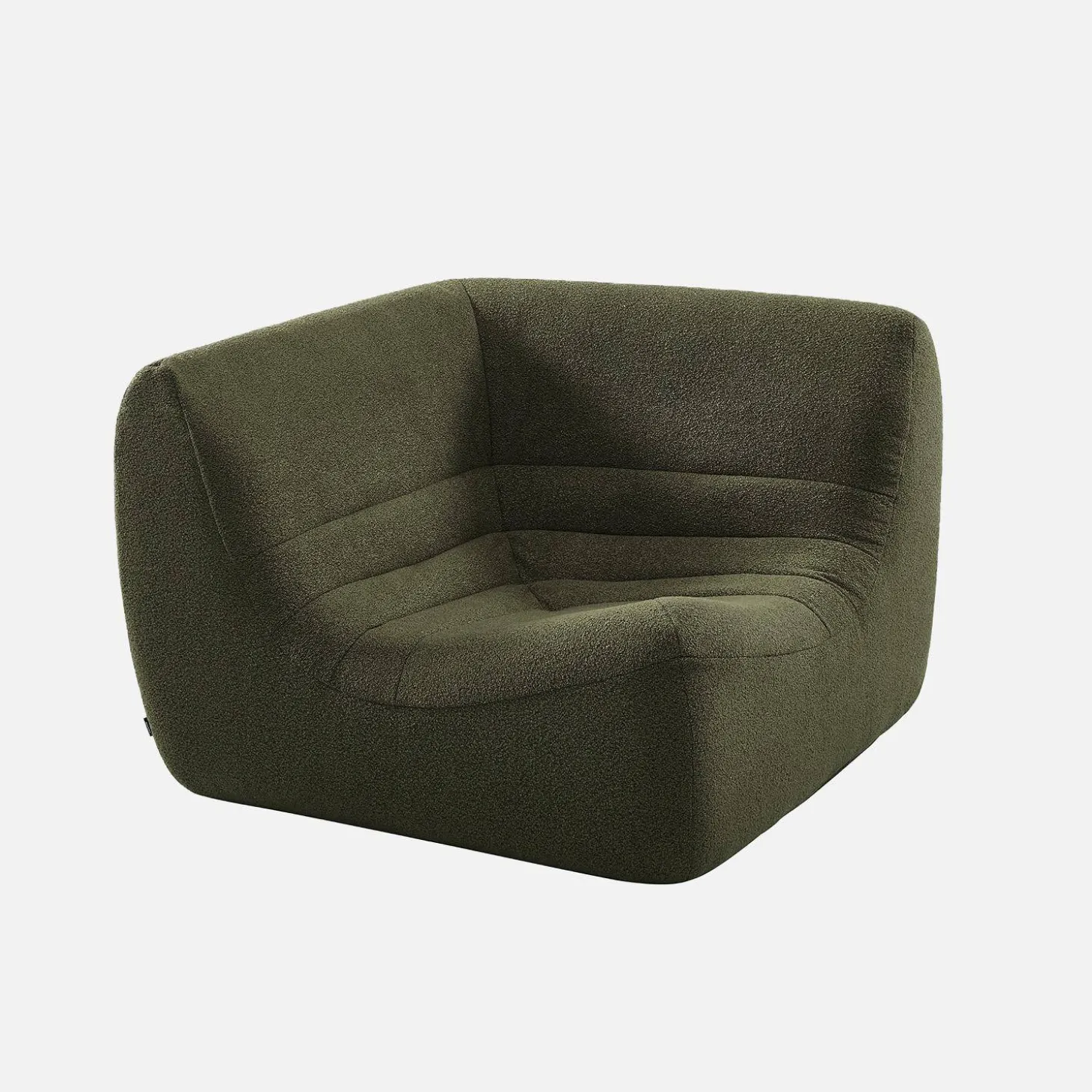 Sillón esquinero de borreguito texturizado