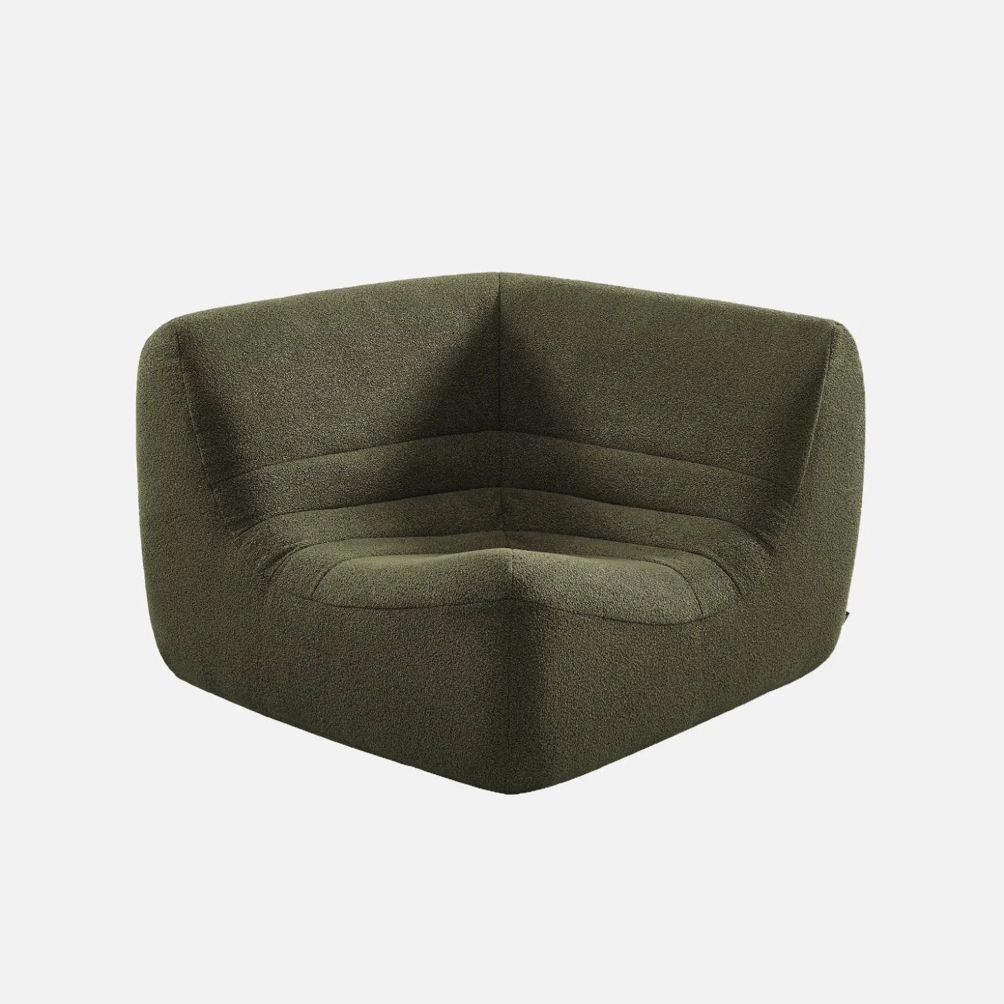 Sillón esquinero de borreguito texturizado