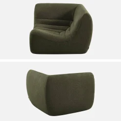 Sillón esquinero de borreguito texturizado